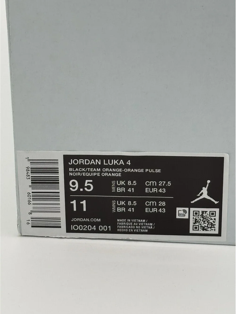 New Jordan Luka 4 Black/ Team Orange Safari Men’s 9.5 IO0204 001
